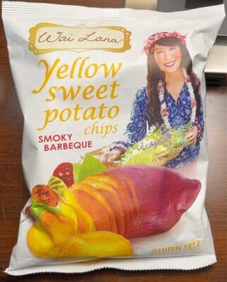 SMOKY BARBEQUE YELLOW SWEET POTATO CHIPS, SMOKY BARBEQUE