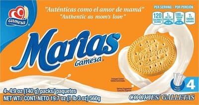 Gamesa Marias Vanilla Cookies 19.7 Ounce 12 Pack Paper Box