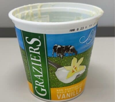 NON-HOMOGENIZED WHOLE MILK YOGURT
