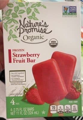 STRAWBERRY FROZEN FRUIT BAR, STRAWBERRY