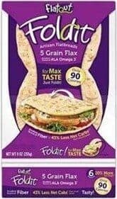 FLATOUT, FOLDIT, ARTISAN FLATBREADS, 5 GRAIN FLAX, 5 GRAIN FLAX