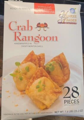 YANKEE TRADER SEAFOOD CRAB RANGOON, 28 COUNT, 1.6 LBS
