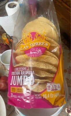 CORN TOSTADAS TOSTADA RASPADA JUMBO, CORN TOSTADAS