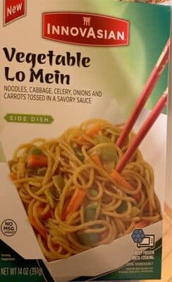 VEGETABLE LO MEIN NOODLES, CABBAGE, CELERY, ONIONS AND CARROTS TOSSED IN A SAVORY SAUCE SIDE DISH, VEGETABLE LO MEIN