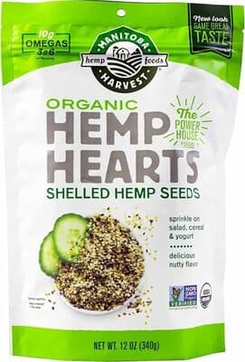 DELICIOUS NUTTY FLAVOR ORGANIC HEMP HEARTS SHELLED HEMP SEEDS, DELICIOUS NUTTY