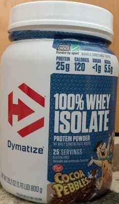 100% WHEY ISOLATE PROTEIN POWDER, COCOA PEBBLES, COCOA PEBBLES