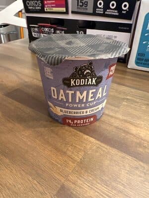 BLUEBERRIES & CREAM POWER CUP OATMEAL, BLUEBERRIES & CREAM