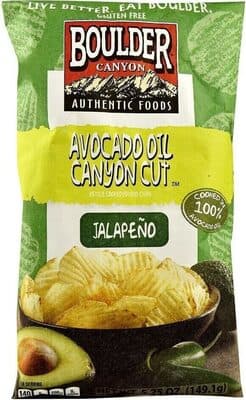 JALAPENO AVOCADO OIL CANYON CUT KETTLE COOKED POTATO CHIPS, JALAPENO, AVOCADO OIL CANYON CUT