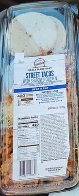 STREET TACOS WITH SEASONED CHICKEN, SEASONED CHICKEN
