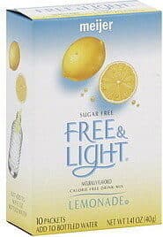 MEIJER, FREE & LIGHT, DRINK MIX, LEMONADE