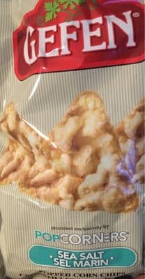 GEFEN, POPCORNERS, POPPED CORN CHIPS, SEA SALT