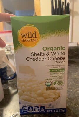 ORGANIC SHELLS & WHITE CHEDDAR CHEESE DINNER