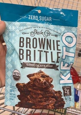 CHOCOLATE CHIP KETO BROWNIE BRITTLE, CHOCOLATE CHIP