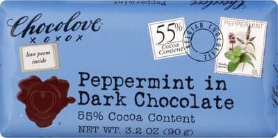 CHOCOLOVE, PEPPERMINT IN DARK CHOCOLATE