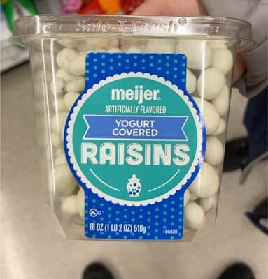YOGURT COVERED RAISINS, YOGURT COVERED
