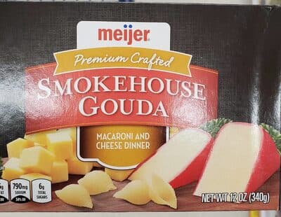 SMOKEHOUSE GOUDA MACARONI AND CHEESE DINNER, SMOKEHOUSE GOUDA