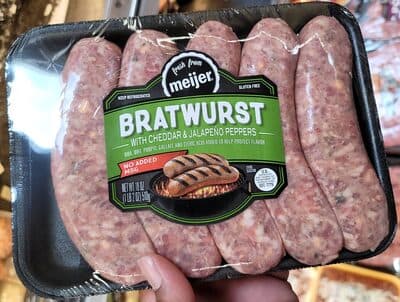 BRATWURST WITH CHEDDAR & JALAPENO PEPPERS