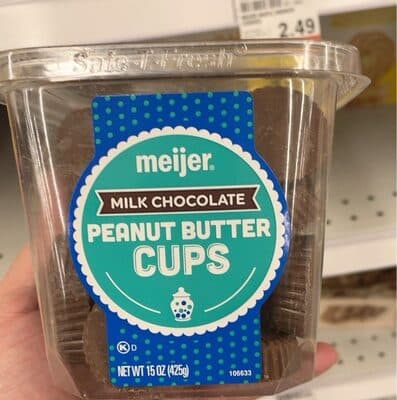 MILK CHOCOLATE PEANUT BUTTER CUPS, MILK CHOCOLATE