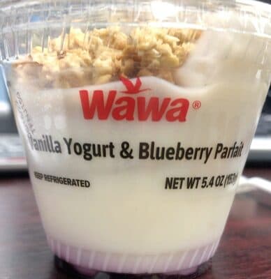 VANILLA YOGURT & BLUEBERRY PARFAIT, VANILLA & BLUEBERRY
