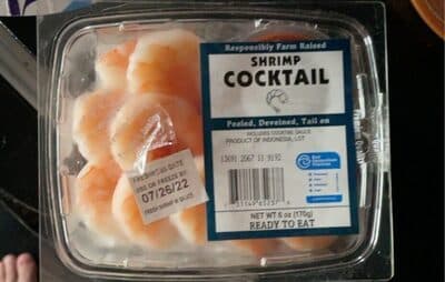 TAIL-ON SHRIMP WITH COCKTAIL SAUCE, COCKTAIL SAUCE