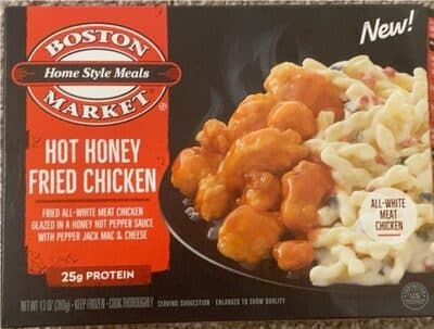 HOT HONEY FRIED CHICKEN FRIED ALL-WHITE MEAT CHICKEN GLAZED IN A HONEY HOT PEPPER SAUCE WITH PEPPER JACK MAC & CHEESE HOMESTYLE MEALS, HOT HONEY FRIED CHICKEN