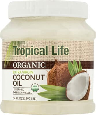 TROPICAL LIFE ORGANIC COCONUT OIL, EXTRA VIRGIN