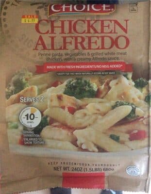CHICKEN ALFREDO PENNE PASTA, VEGETABLES & GRILLED WHITE MEAT CHICKEN, WITH A CREAMY ALFREDO SAUCE., CHICKEN ALFREDO