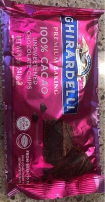 100% CACAO UNSWEETENED CHOCOLATE PREMIUM BAKING CHIPS, UNSWEETENED CHOCOLATE CHIPS