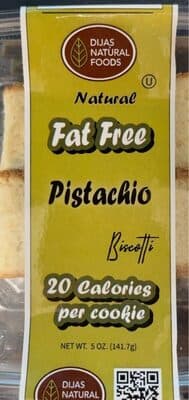 PISTACHIO FAT FREE BISCOTTI, PISTACHIO