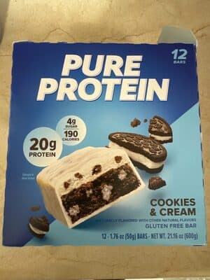 COOKIES & CREAM GLUTEN FREE BAR, COOKIES & CREAM