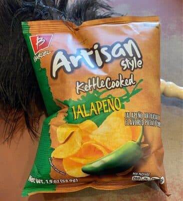 JALAPENO ARTISAN STYLE KETTLE COOKED POTATO CHIPS, JALAPENO