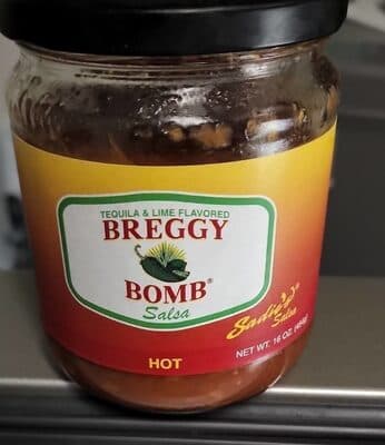 HOT BREGGY BOMB TEQUILA & LIME FLAVORED SALSA, HOT BREGGY BOMB