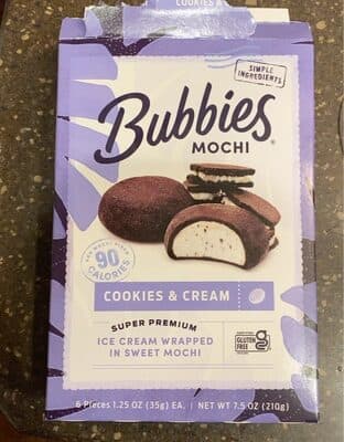 COOKIES & CREAM WRAPPED IN SWEET MOCHI ICE CREAM, COOKIES & CREAM