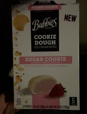 SUGAR COOKIE EDIBLE COOKIE DOUGH WITH STRAWBERRY ICE CREAM BITES