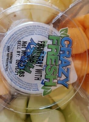 FRUIT TRAY WITH DIP, FRUIT