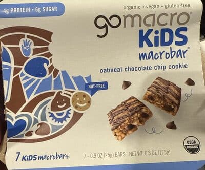 OATMEAL CHOCOLATE CHIP COOKIE MACROBARS, OATMEAL CHOCOLATE CHIP