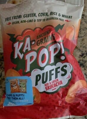 RED & GREEN SRIRACHA ANCIENT GRAINS PUFFS, RED & GREEN SRIRACHA