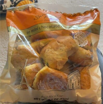 10 ALL BUTTER MINI CHOCOLATE CROISSANTS, BUTTER MINI CHOCOLATE