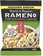 GARLIC PEPPER REDUCED SODIUM RAMEN, GARLIC PEPPER