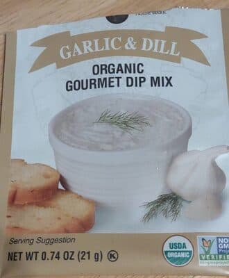 GARLIC & DILL ORGANIC GOURMET DIP MIX, GARLIC & DILL