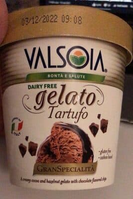 TARTUFO GRANSPECIALITA GELATO NON DAIRY FROZEN DESSERT, TARTUFO