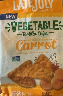 DANGLE THE CARROT VEGETABLE TORTILLA CHIPS, DANGLE THE CARROT