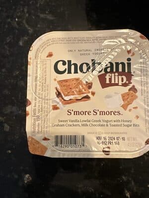 SMORE S'MORES SWEET VANILLA LOW-FAT GREEK YOGURT WITH HONEY GRAHAM CRACKERS, MILK CHOCOLATE, & TOASTED SUGAR BITS, SMORE S'MORES