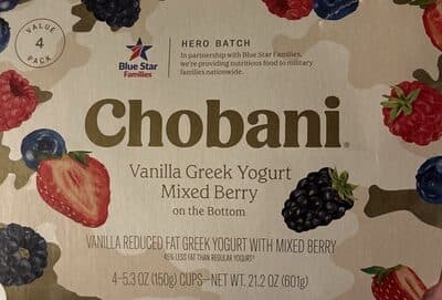 VANILLA LOW-FAT GREEK YOGURT MIXED BERRY ON THE BOTTOM, VANILLA