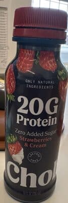 STRAWBERRY CREAM 1% LOW-FAT MILK GREEK YOGURT SHAKE, STRAWBERRY CREAM
