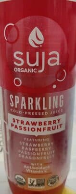 STRAWBERRY PASSIONFRUIT COLD-PRESSED SPARKLING FRUIT JUICE DRINK, STRAWBERRY PASSIONFRUIT