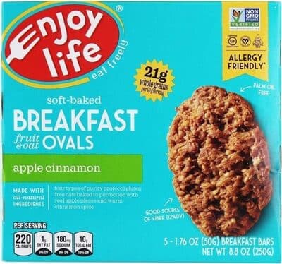 APPLE CINNAMON SOFT-BAKED BREAKFAST FRUIT & OAT OVALS, APPLE CINNAMON