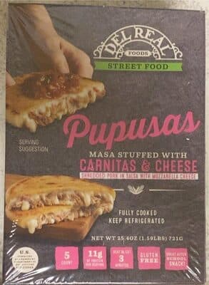 MASA STUFFED WITH CARNITAS AND CHEESE PUPUSAS