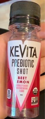 BEET LEMON NATURALLY FLAVORED PREBIOTIC SHOT, BEET; LEMON