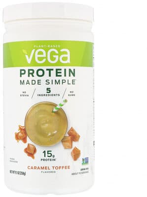 CARAMEL TOFFEE FLAVORED PLANT-BASED PROTEIN DRINK MIX, CARAMEL TOFFEE